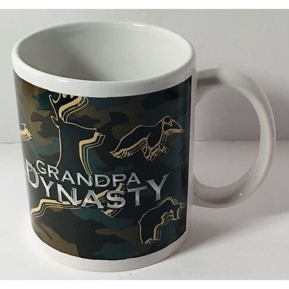 Grandpa Dynasty Camo Coffee Mug Fun Deer Fish Duck Squirrel Cup - Picture 2 of 8